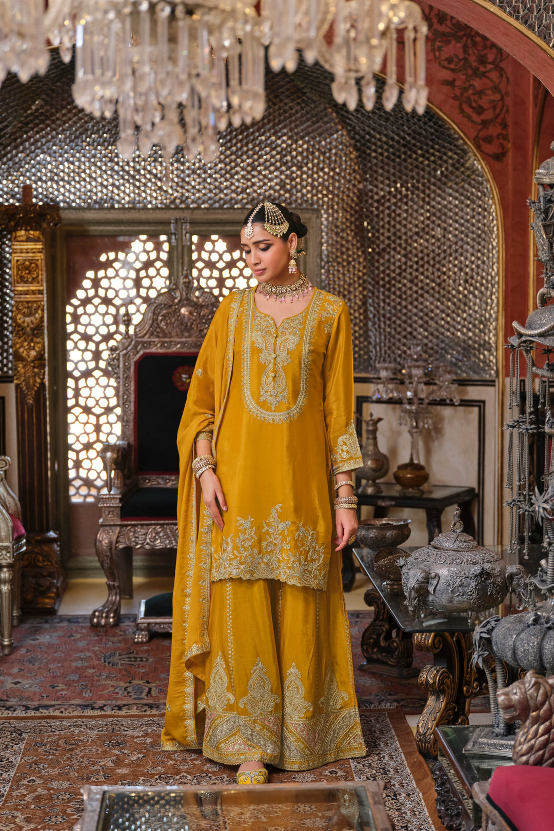 Gunja Amber Full Work Heavy Gharara Set