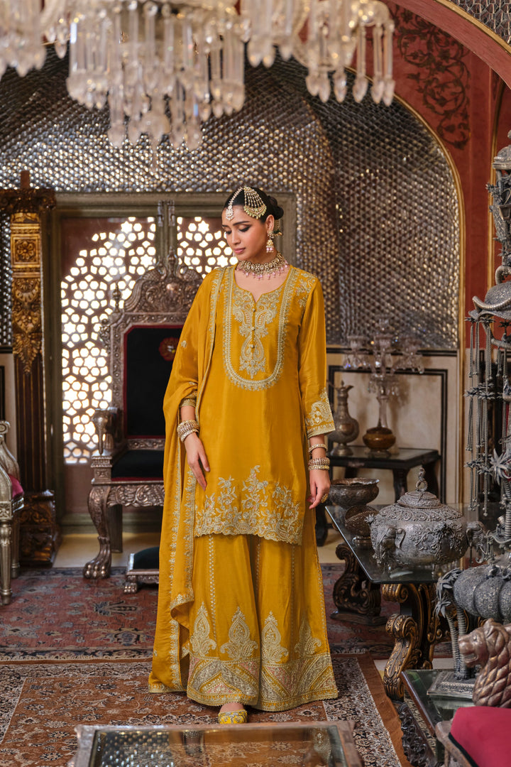 Gunja Amber Full Work Heavy Gharara Set