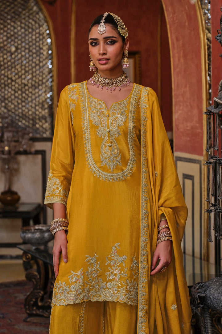 Gunja Amber Full Work Heavy Gharara Set