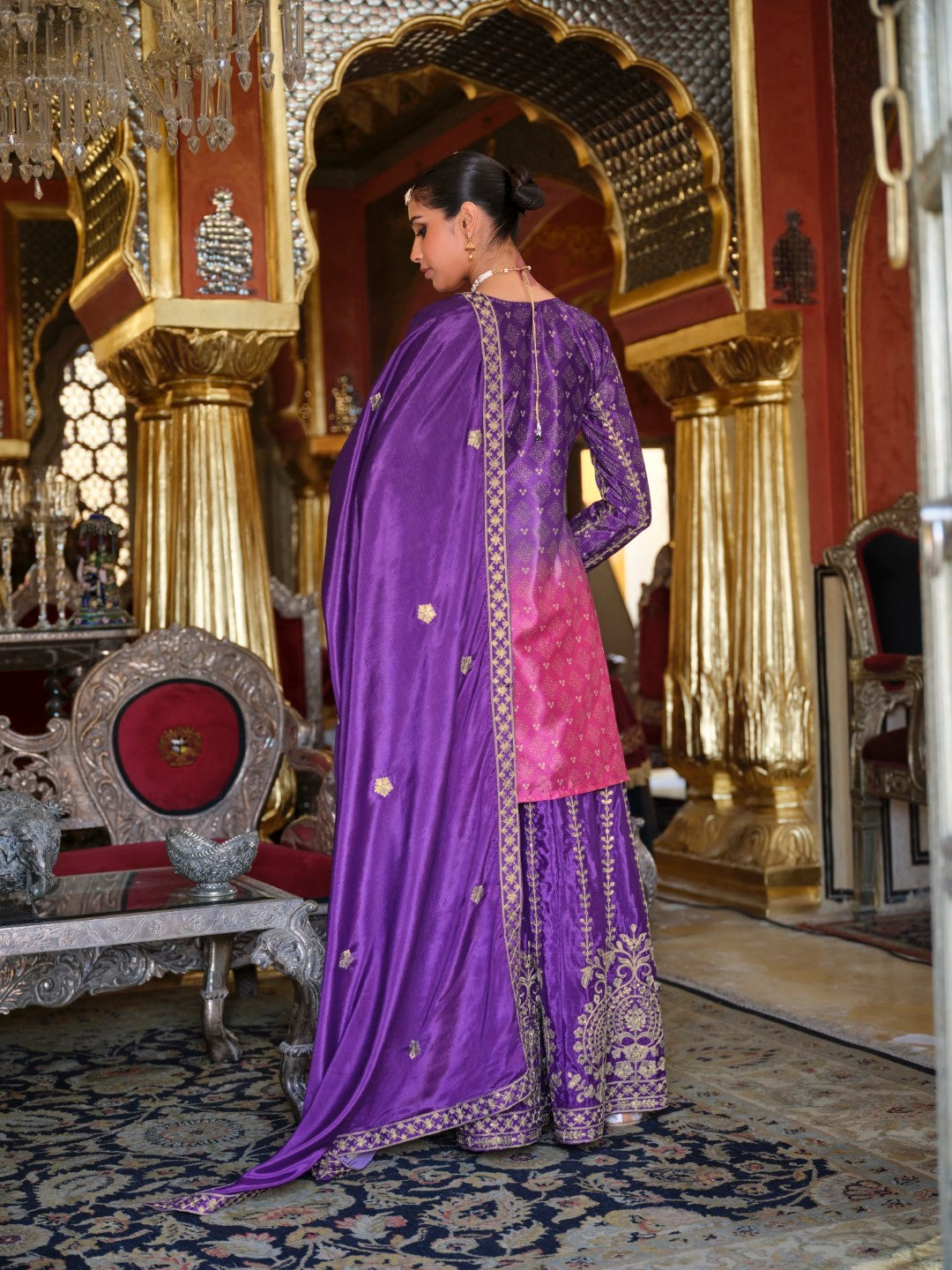 Ragini orchid full work suit set
