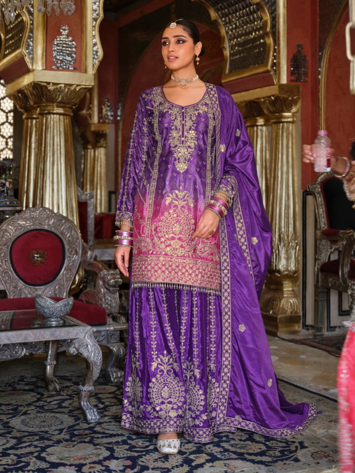 Ragini orchid full work suit set