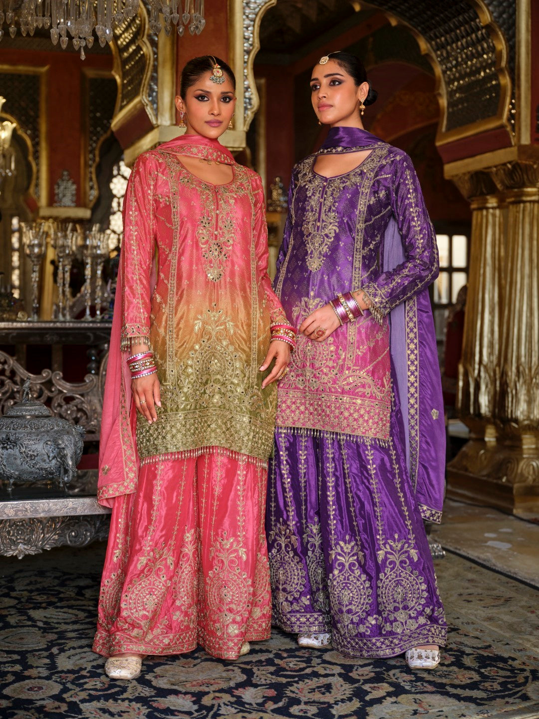 Ragini orchid full work suit set