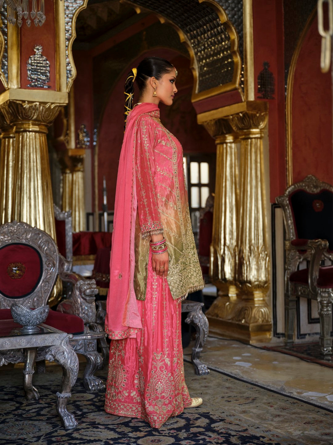 Ragini rose full work suit set