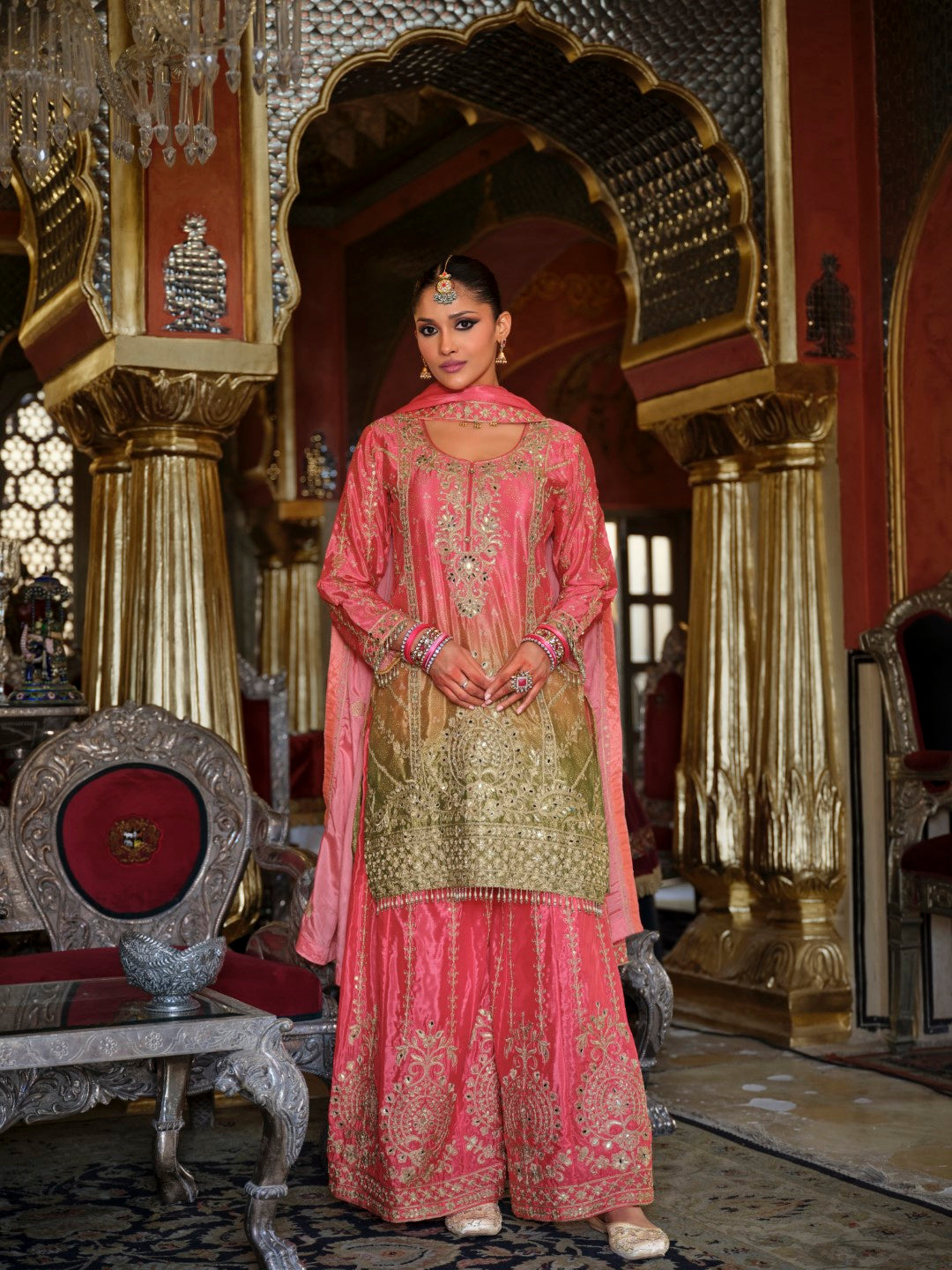 Ragini rose full work suit set