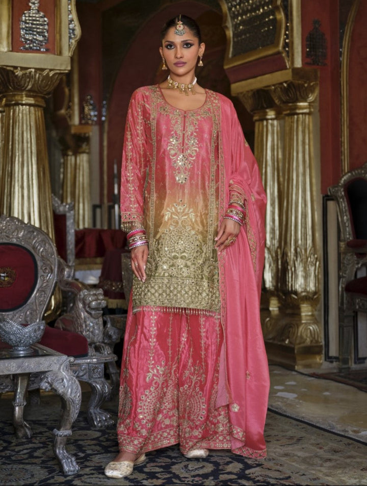 Ragini rose full work suit set
