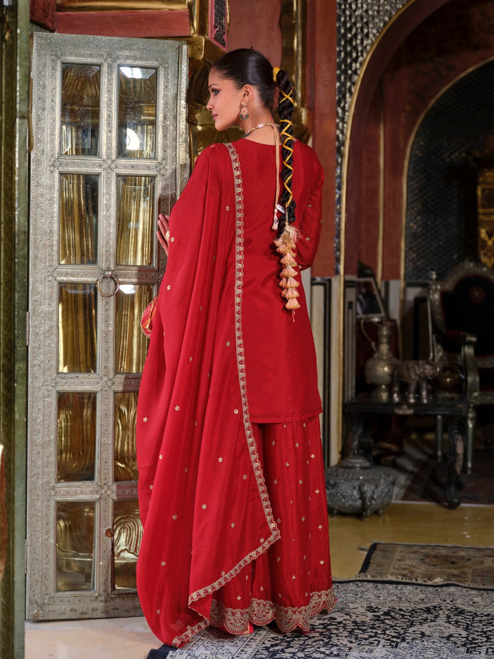 Triyaksha Sindoori Full work heavy suit set