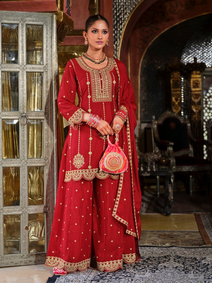 Triyaksha Sindoori Full work heavy suit set