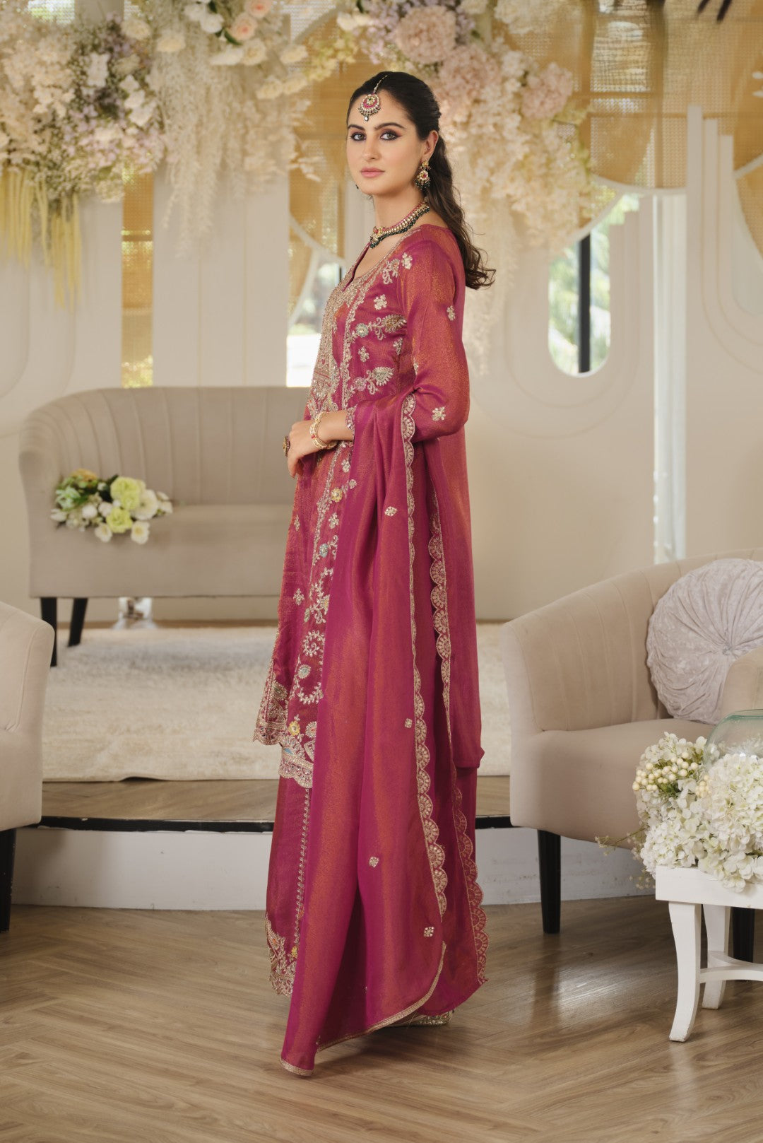 Areesa Scarlet Full Work Suit Set