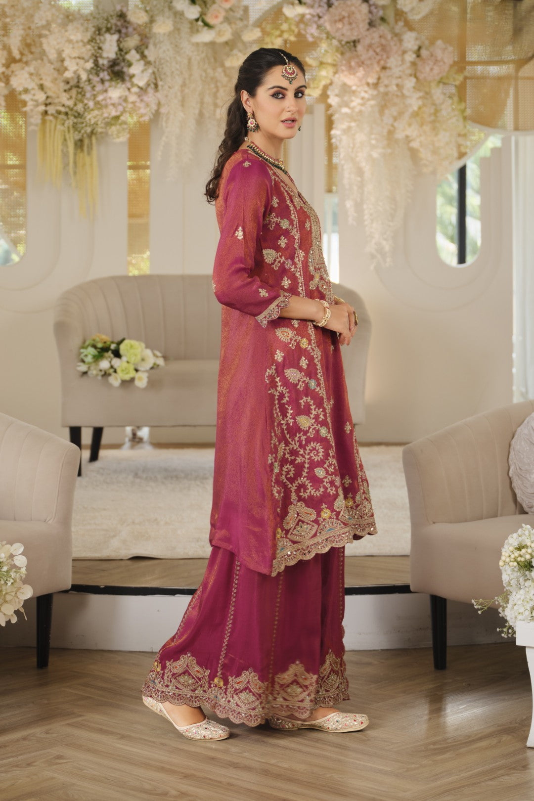 Areesa Scarlet Full Work Suit Set