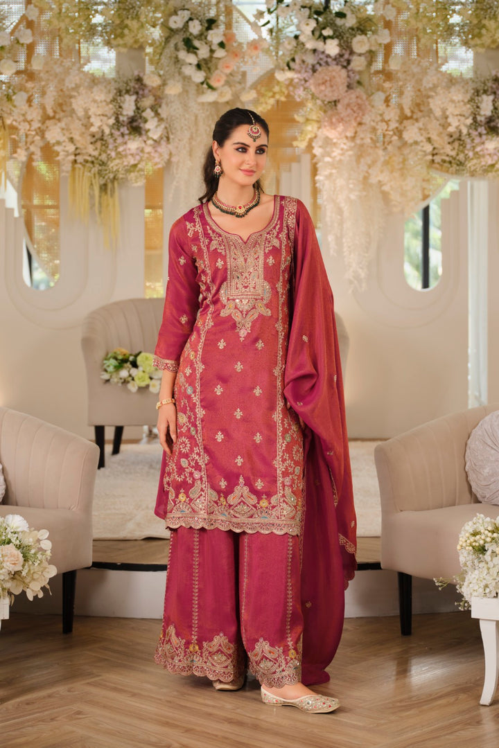 Areesa Scarlet Full Work Suit Set