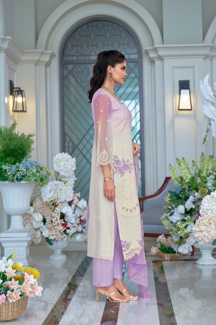 Kaynat Lavender Full Work Suit Set