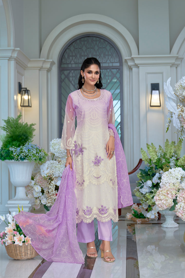 Kaynat Lavender Full Work Suit Set