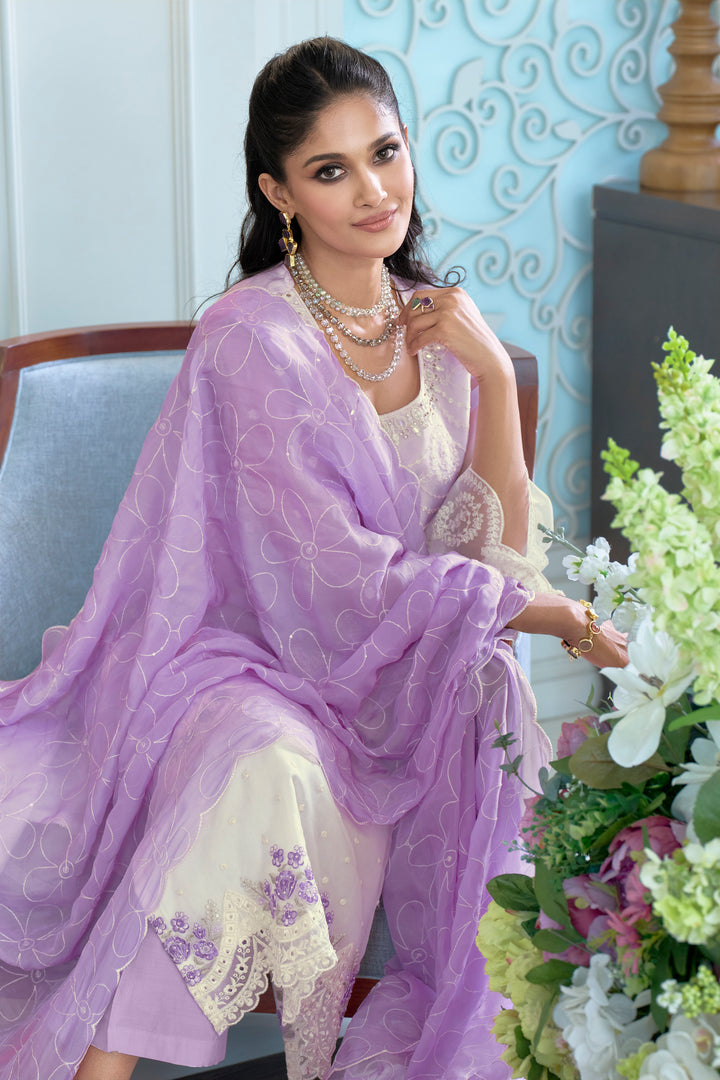 Kaynat Lavender Full Work Suit Set