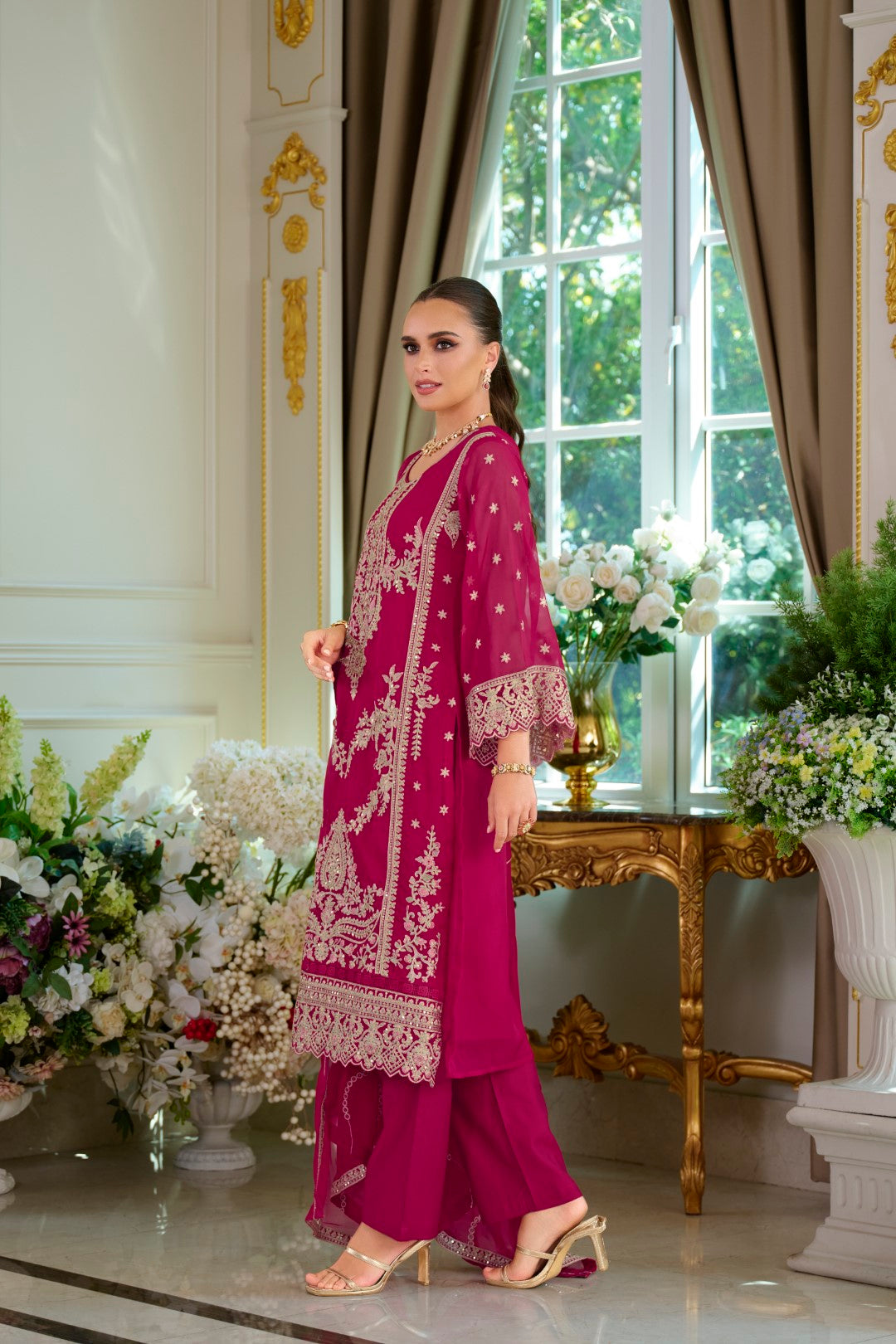 Ramneek Mulberry Full work suit set