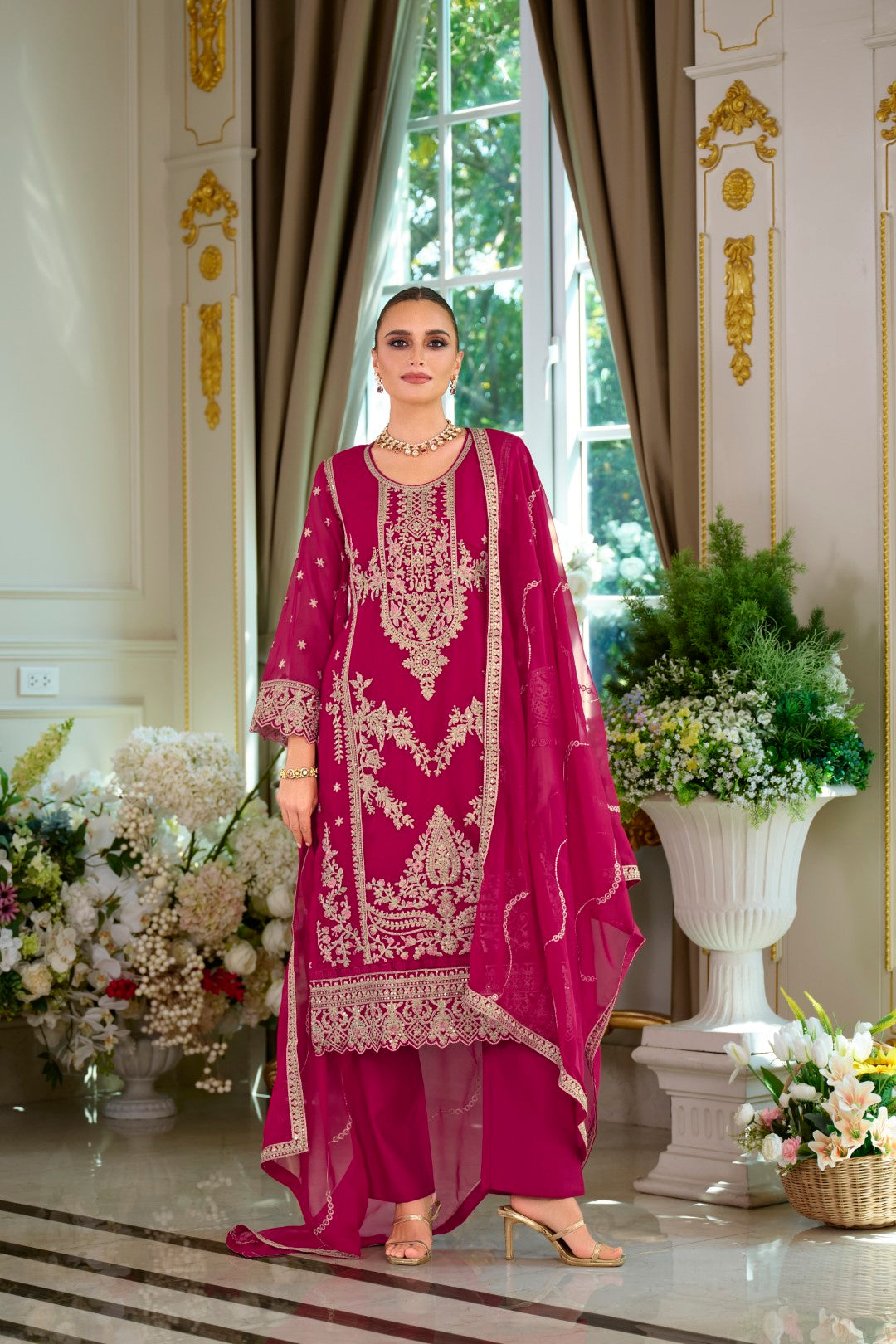 Ramneek Mulberry Full work suit set