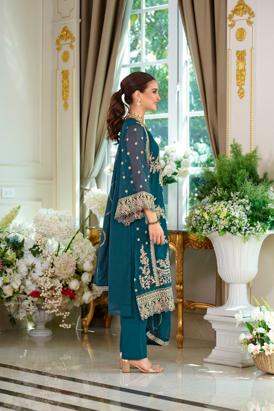 Ramneek Azure Full Work Suit Set