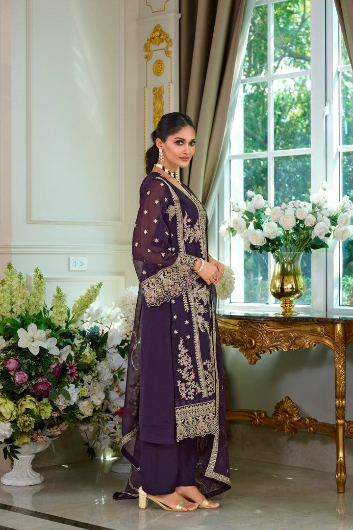 Ramneek orchid full work suit set