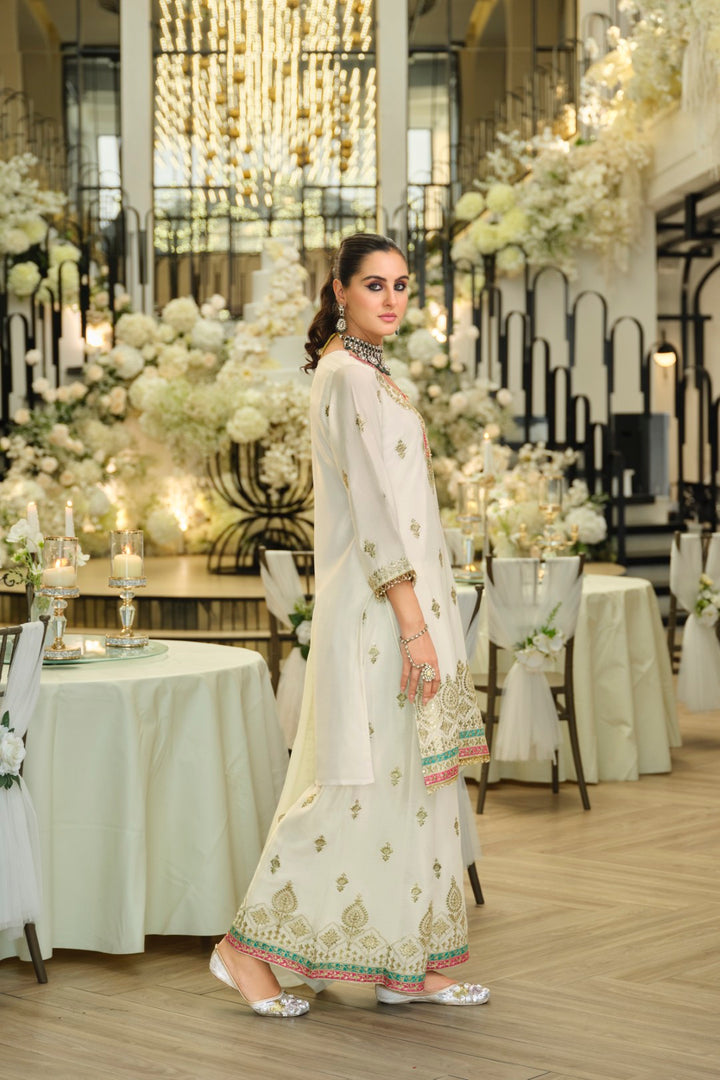 Areesa Daisy Full Work Gharara Suit Set