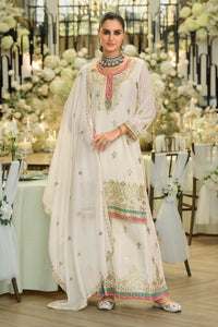 Areesa Daisy Full Work Gharara Suit Set