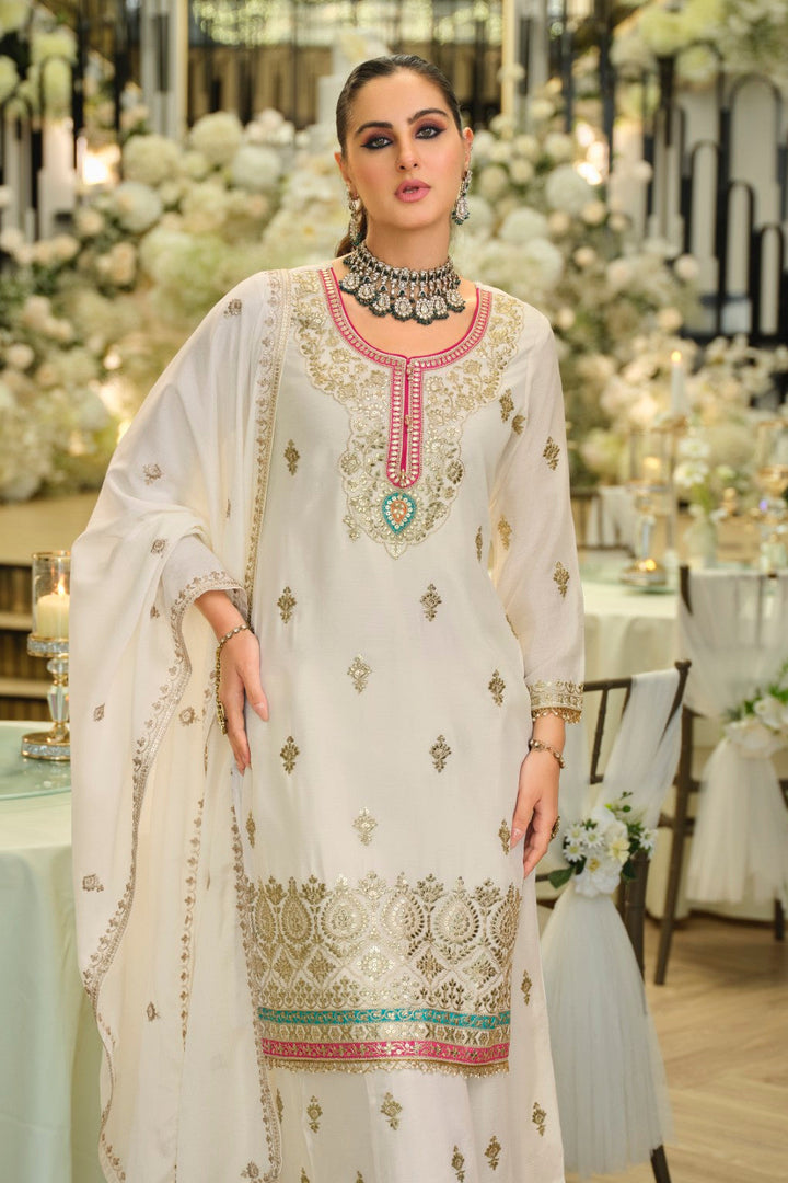 Areesa Daisy Full Work Gharara Suit Set