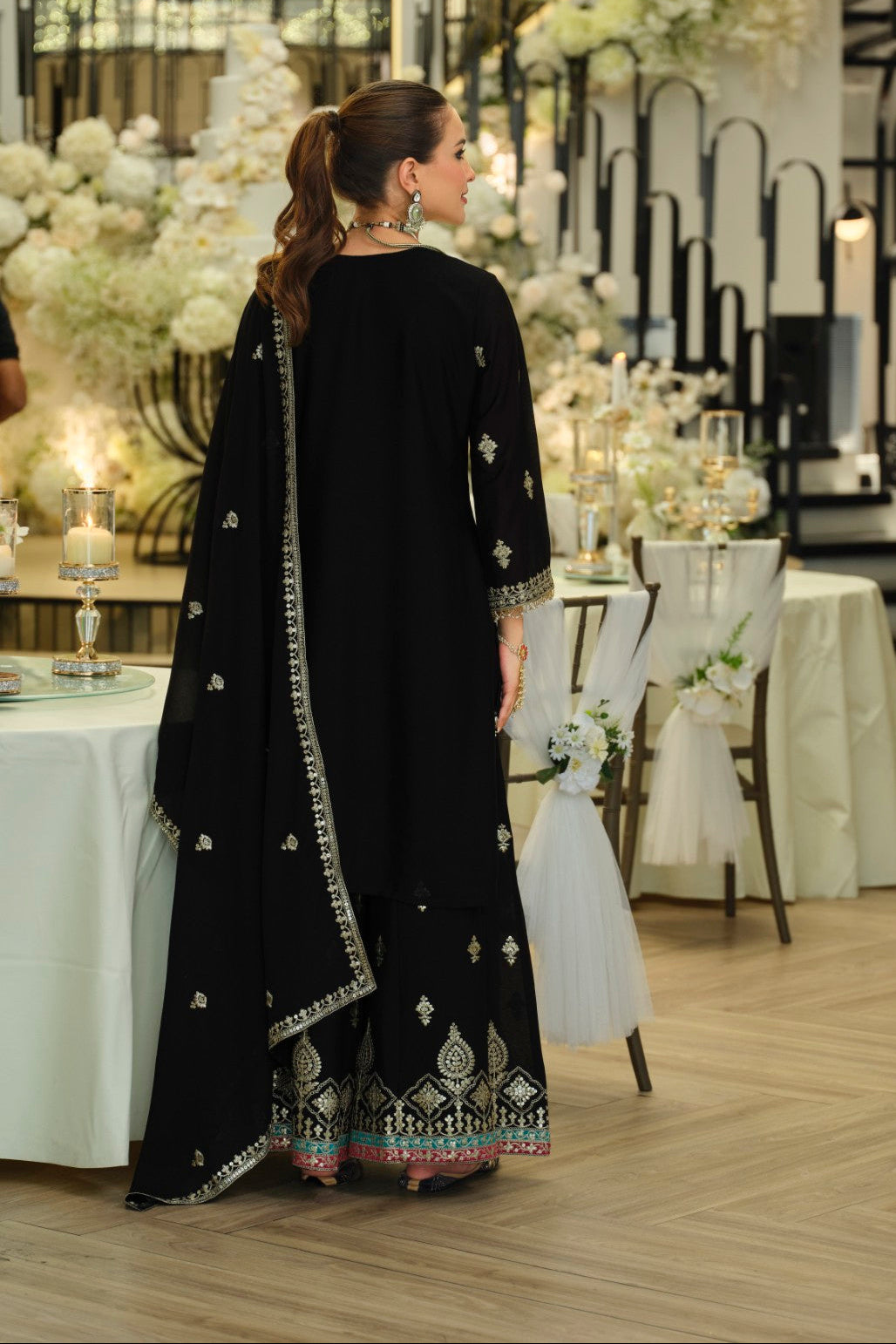 Areesa Jade Full Work Gharara Suit Set