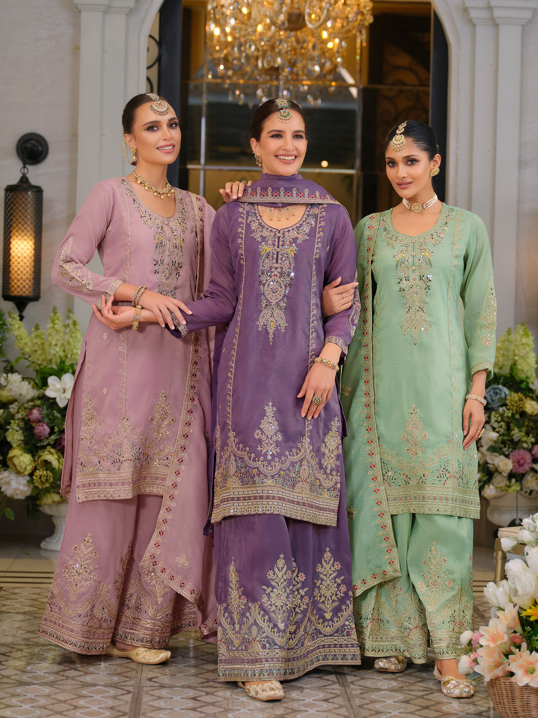 Tansu Fern Full Work  Heavy Gharara Set