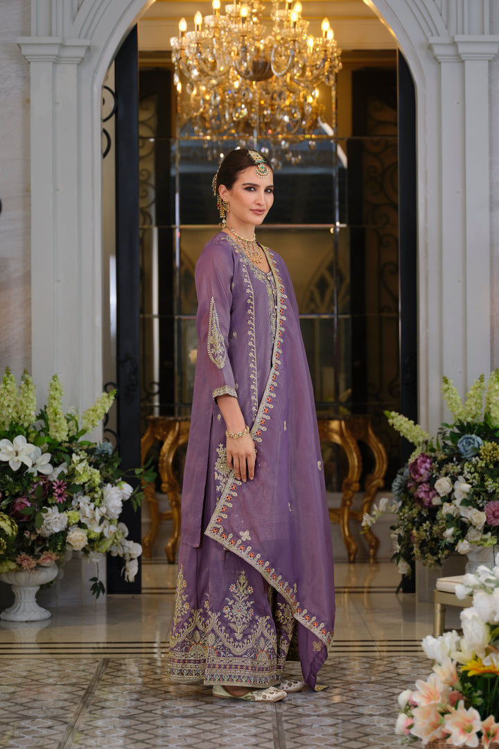 Tansu Orchid Full work heavy gharara suit set