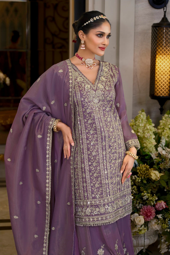Somwar Orchid Full work Sharara set