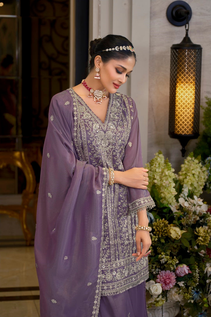 Somwar Orchid Full work Sharara set