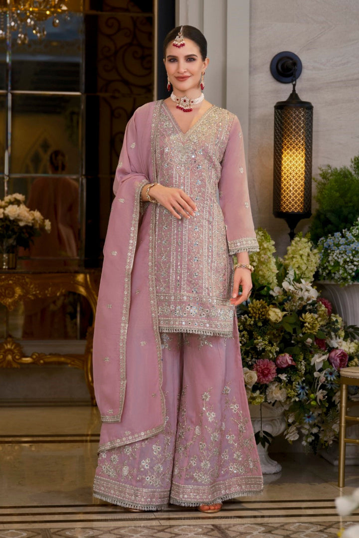 Somwar rose full work gharara suit set