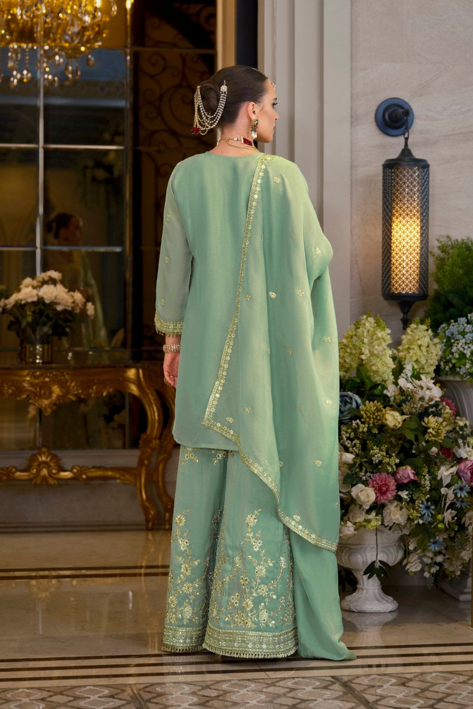 Somwar sage full work gharara set