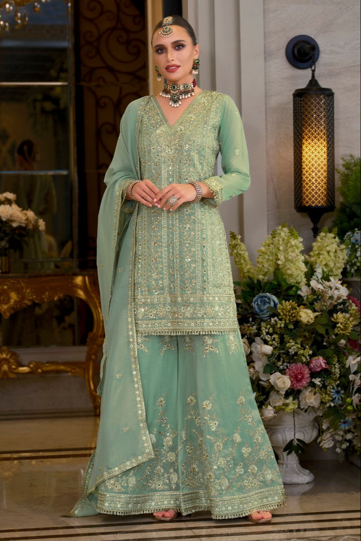 Somwar sage full work gharara set