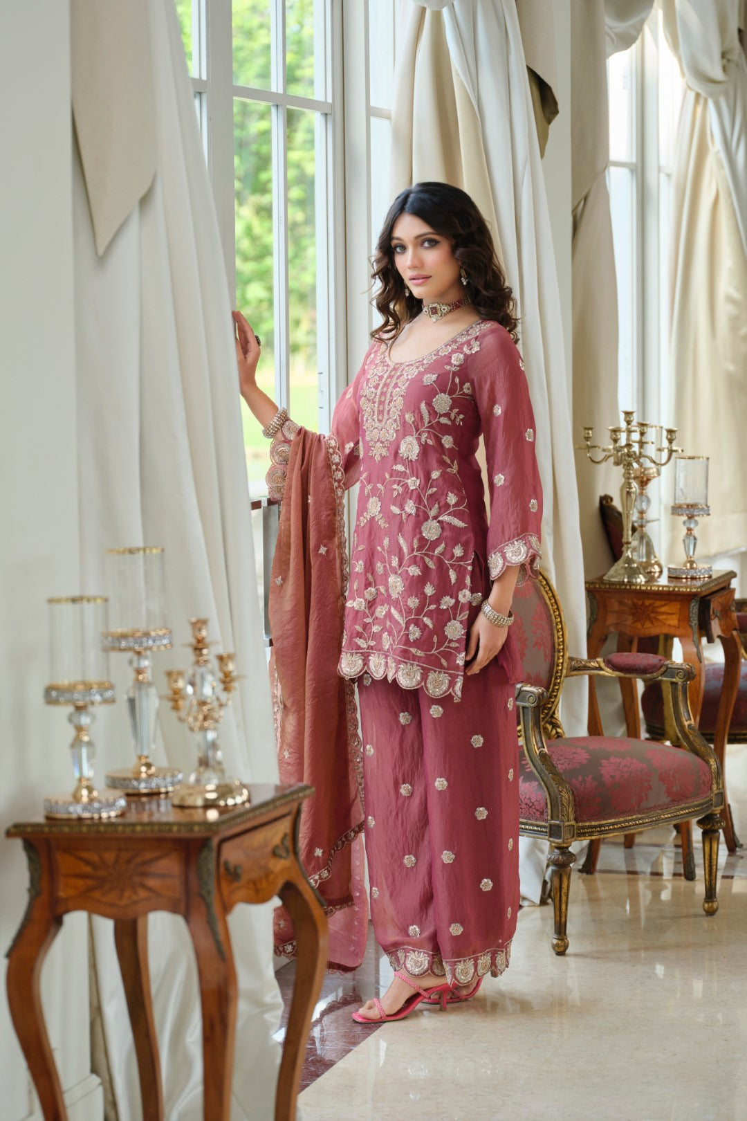 Adab Rouge Full Work Suit Set