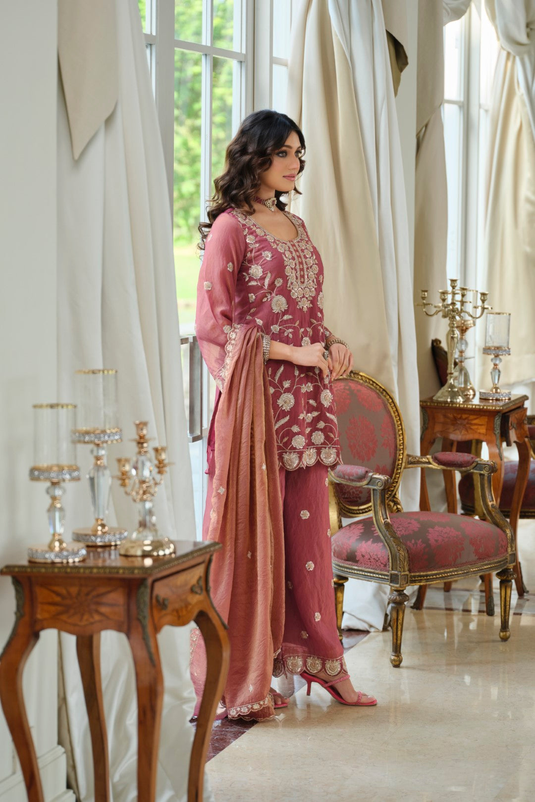 Adab Rouge Full Work Suit Set