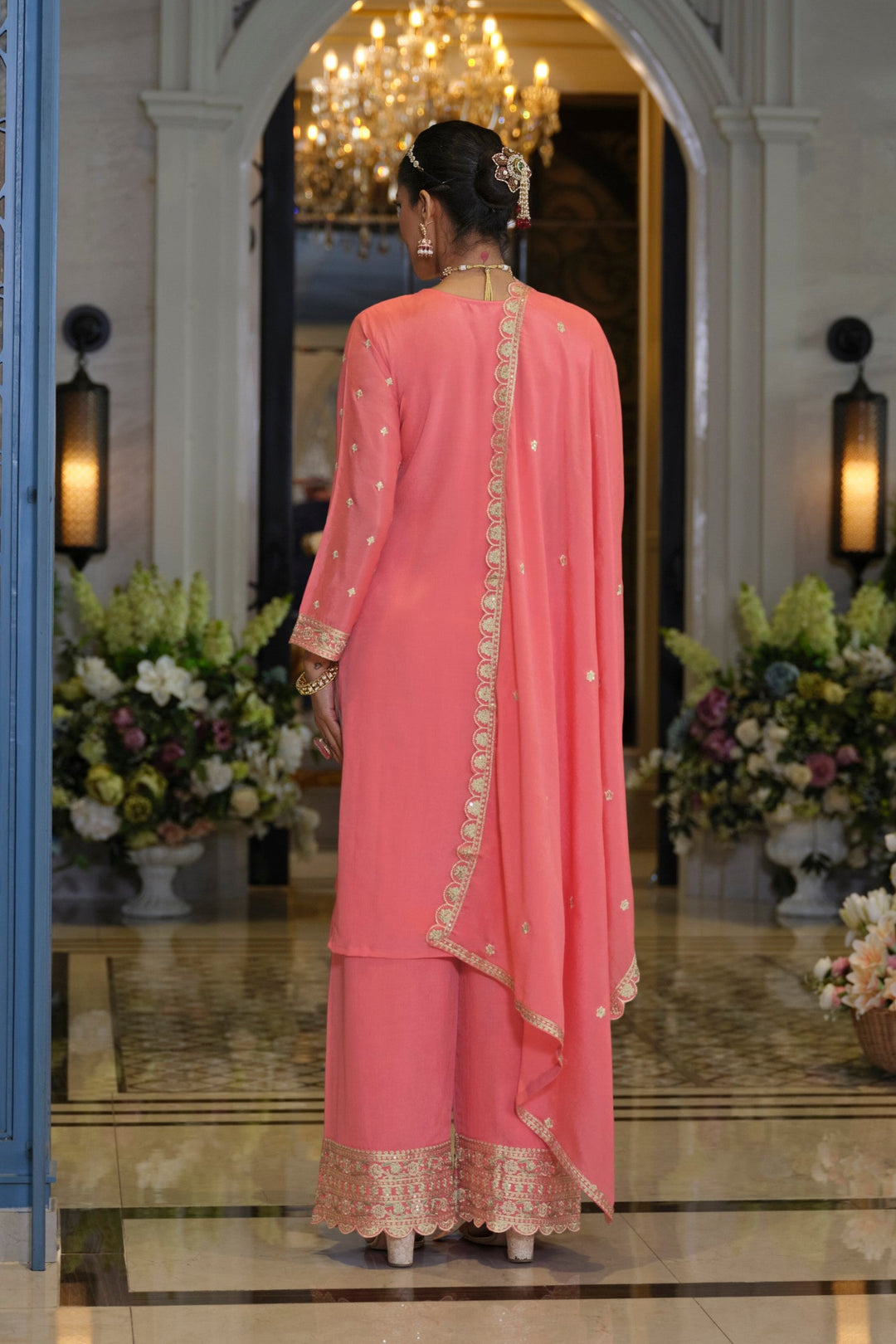 Farz Rose Full Work Heavy Suit set