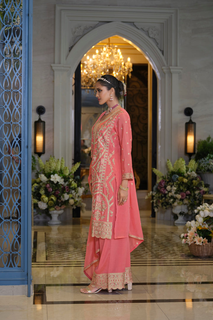 Farz Rose Full Work Heavy Suit set