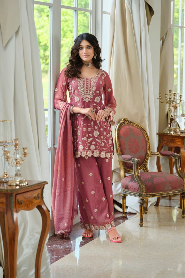 Adab Rouge Full Work Suit Set