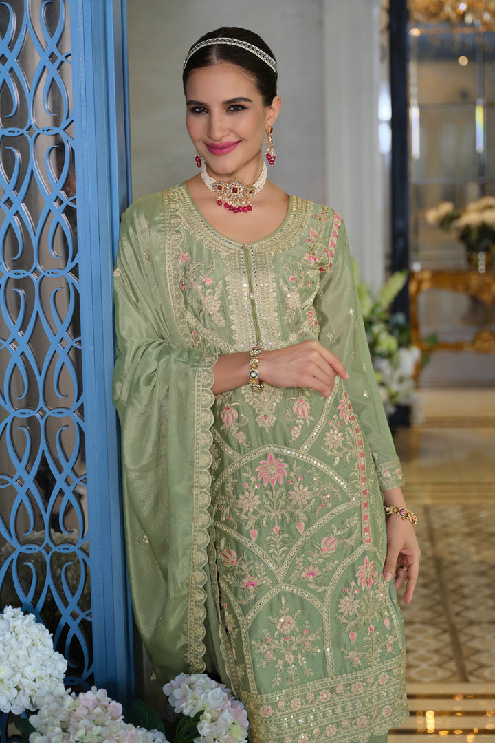 Farz Pista Full Work Heavy Suit Set