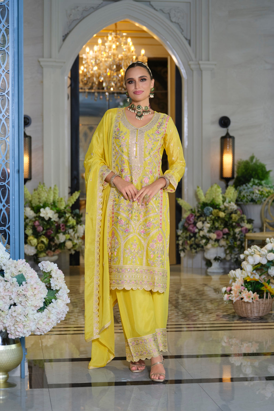 Farz Sunshine Full Work Heavy Suit Set