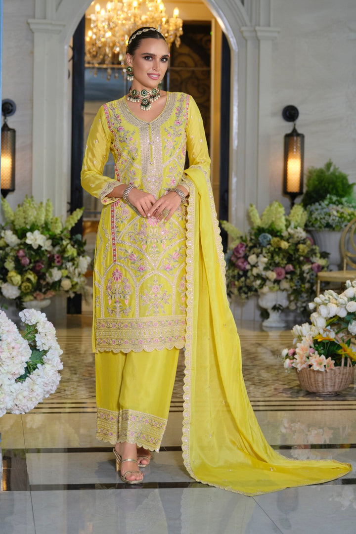 Farz Sunshine Full Work Heavy Suit Set