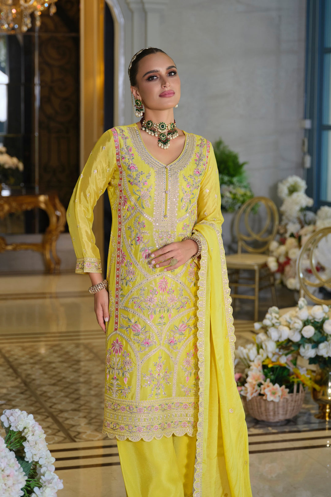 Farz Sunshine Full Work Heavy Suit Set