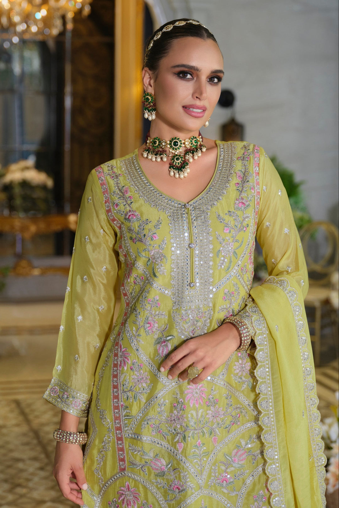 Farz Sunshine Full Work Heavy Suit Set