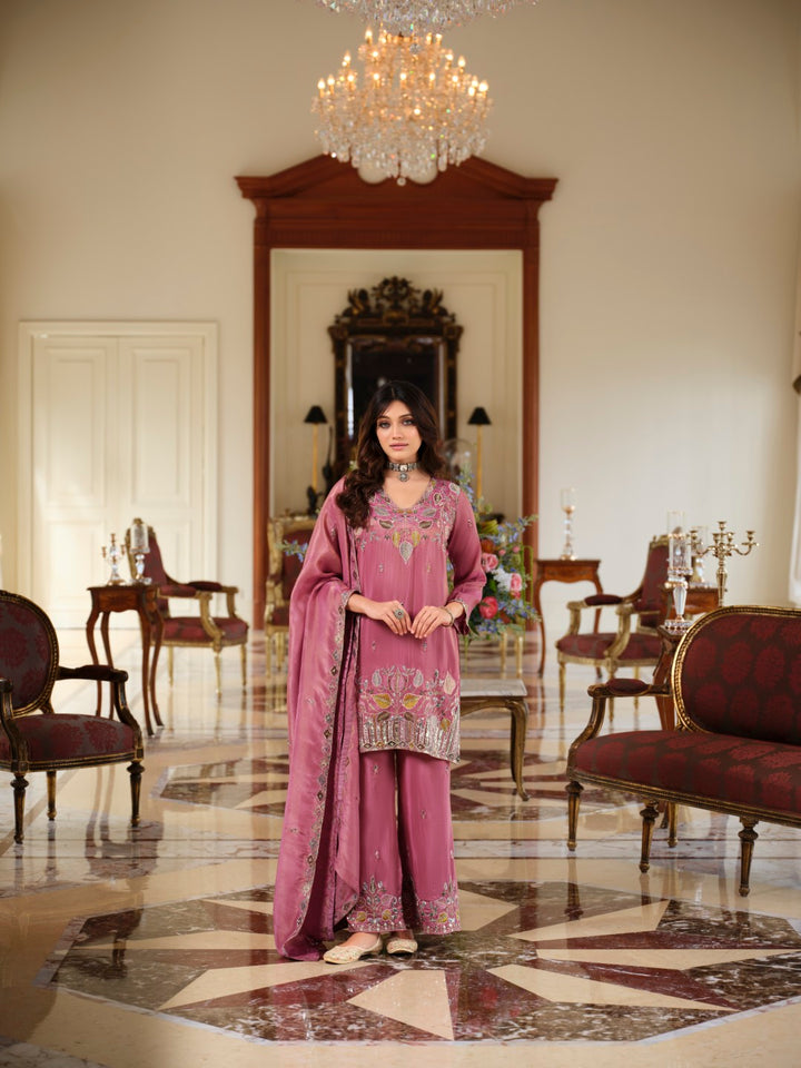Areesa orchid full work suit set