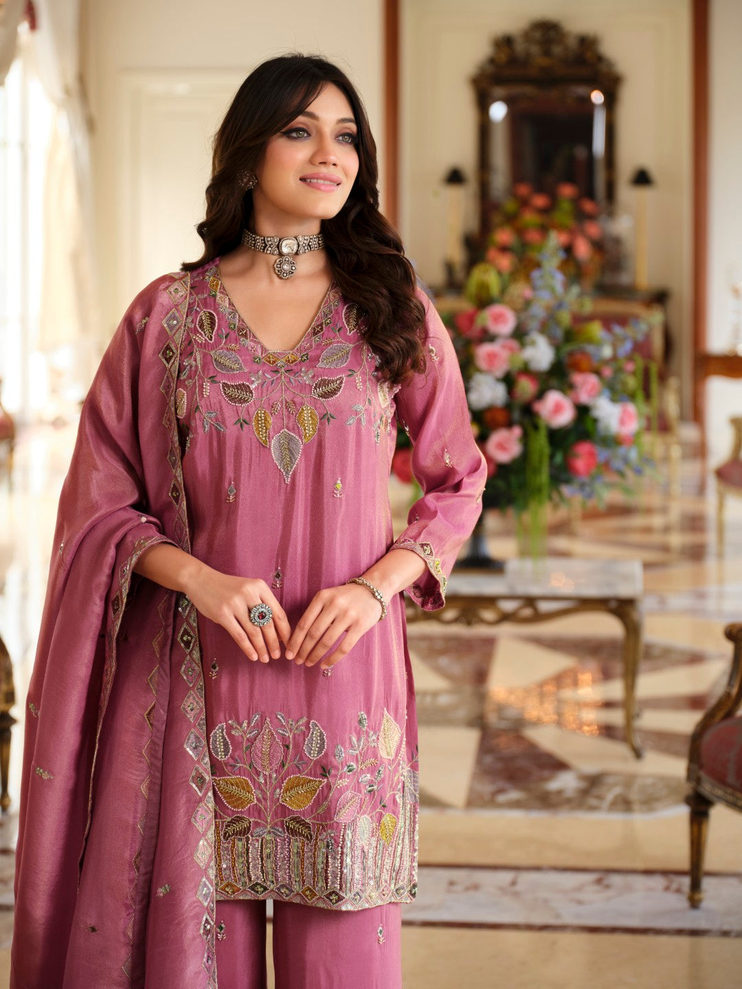 Areesa orchid full work suit set