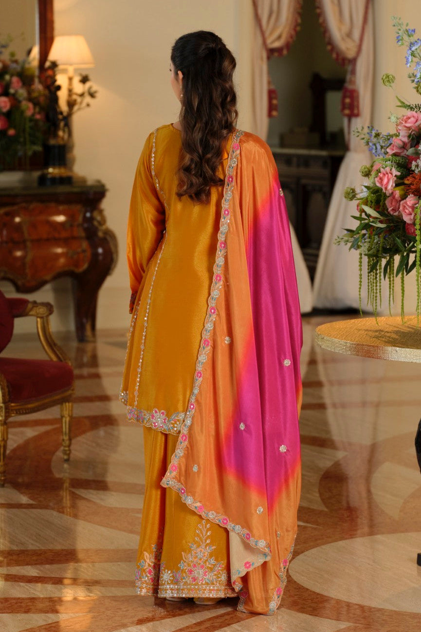 Areesa canary full work suit set