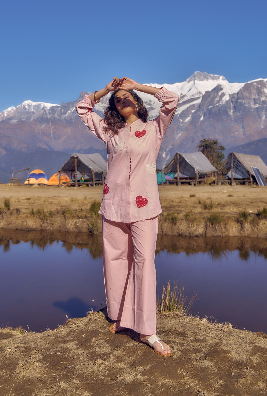 Wespret Softpink applique cotton co-ord set