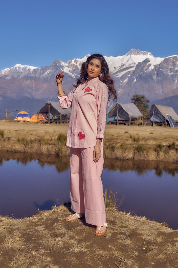 Wespret Softpink applique cotton co-ord set