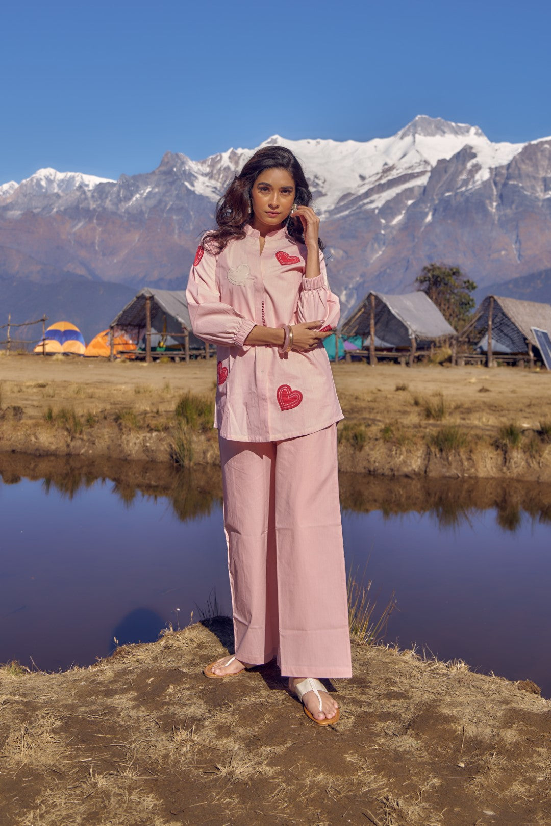 Wespret Softpink applique cotton co-ord set