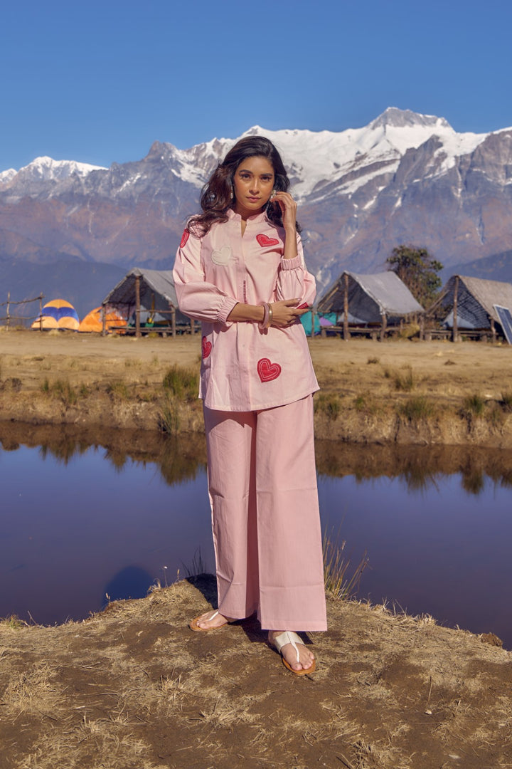 Wespret Softpink applique cotton co-ord set