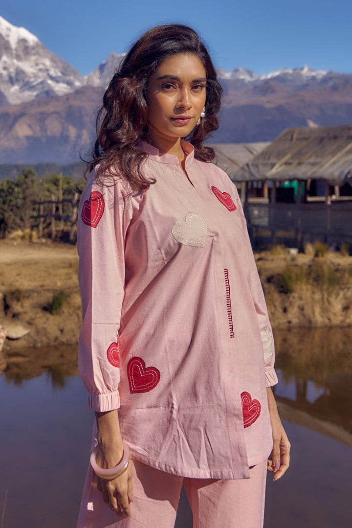 Wespret Softpink applique cotton co-ord set